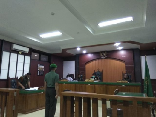Pelaksanaan sidang Pengadilan Militer II-10 Semarang