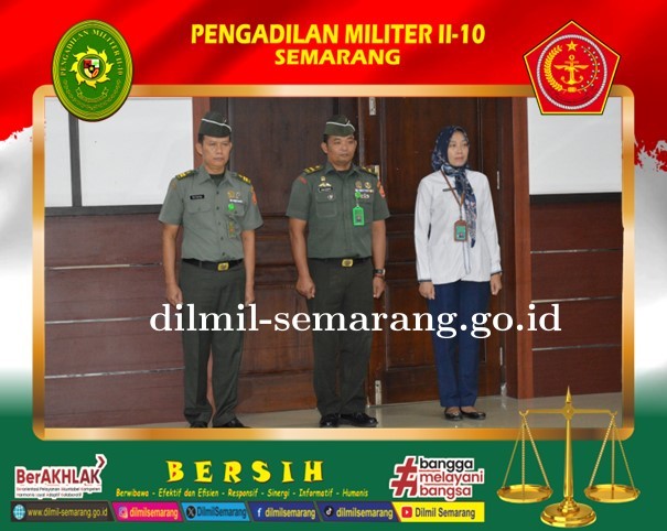Laporan kenaikan pangkat personil Pengadilan Militer II-10 Semarang