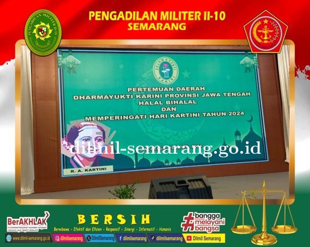 Pertemuan Daerah Dharmayukti Karini Provinsi Jawa Tengah, Halal Bihalal dan memperingati Hari Kartini Tahun 2024