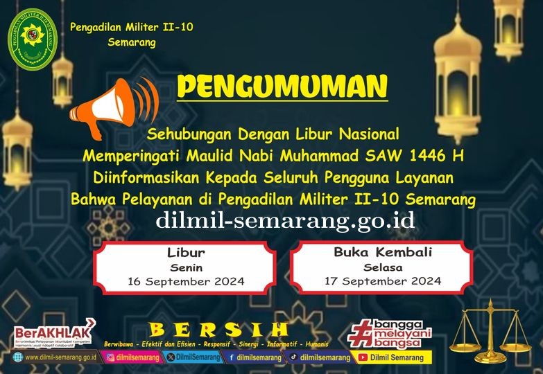 Pengumuman libur layanan
