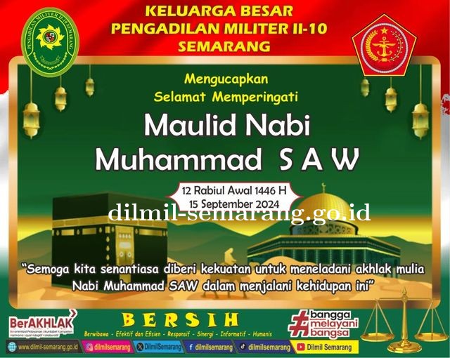 Selamat memperingati Maulid Nabi Muhammad SAW