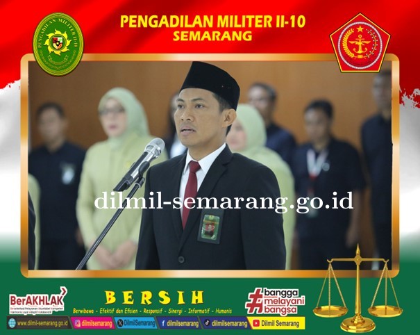 Pelantika dan pengambilan sumpah jabatan Bapak Sodikin, S.E., S.H., M.H sebagai Sekretaris pada Ditjen Badilmiltun