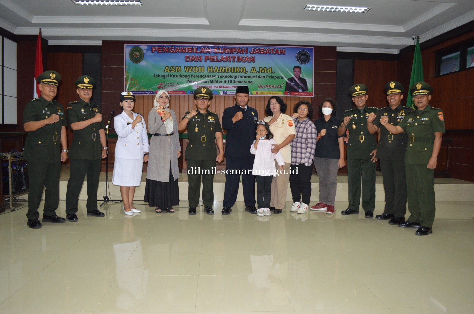 Penyumpahan dan Pelantikan Kasubbag Perencanaan, TI dan Pelaporan Pengadilan Militer II-10 Semarang