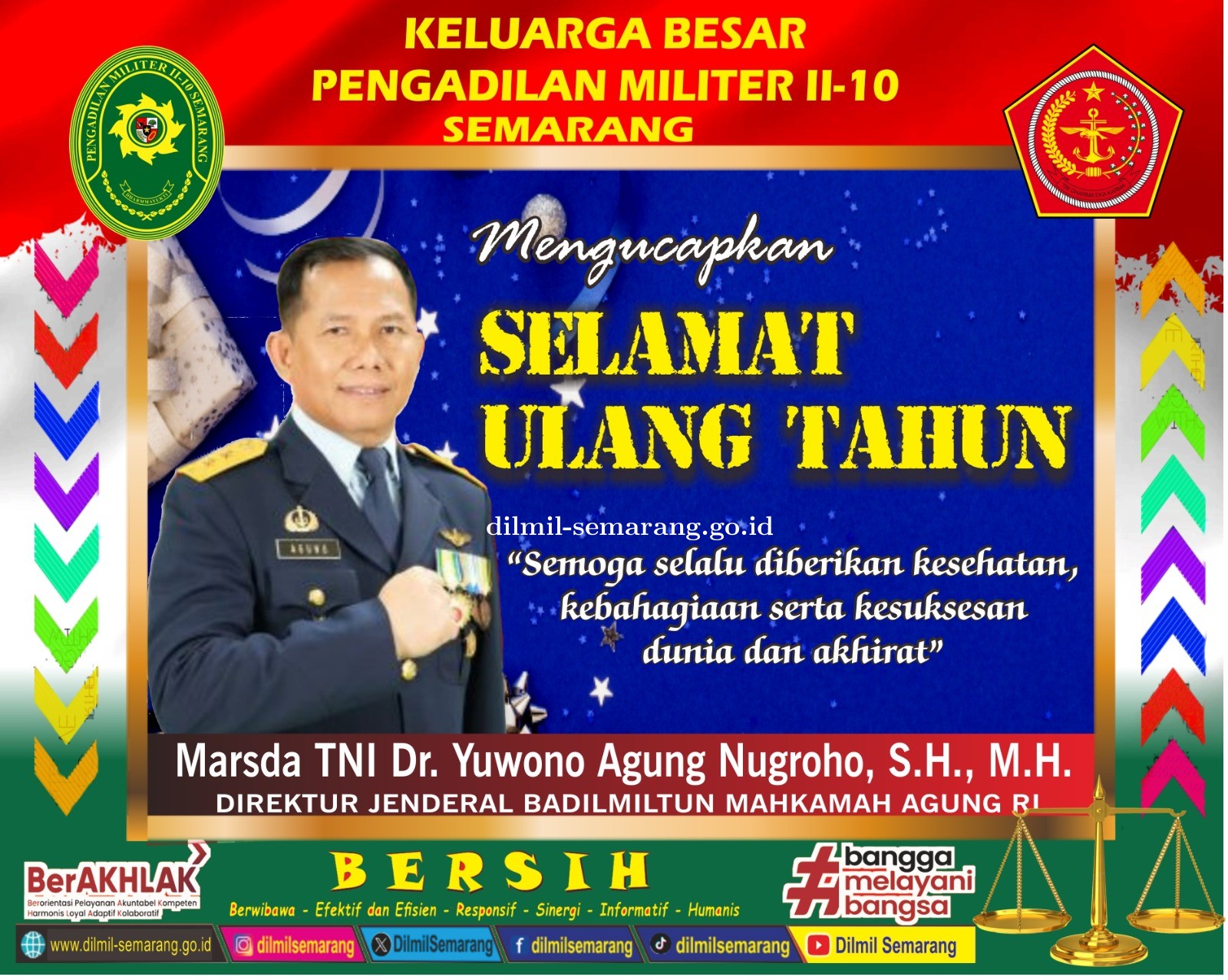 Selamat Ulang Tahun Marsda TNI Yuwono Agung Nugroho, S.H., M.H.