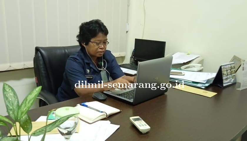 Kasubbag PTIP Pengadilan Militer II-10 Semarang mengikuti Webinar Membangun Kerjasama Tim Peradilan