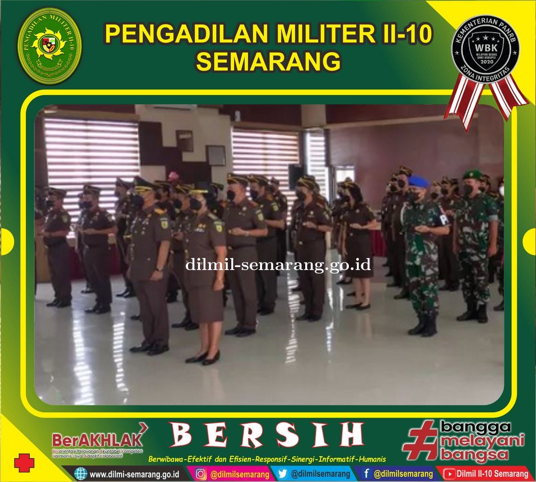 Penyumpahan dan pelantikan Kolonel KH/W Estiningsih, S.H., M.H. sebagai Asisten Pidana Militer Kejaksaan Tinggi Jawa Tengah