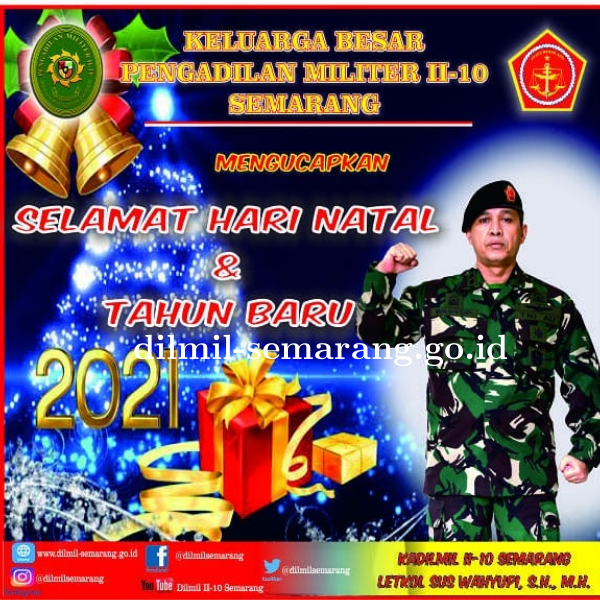 Pgs. Kadilmil II-10 Semarang mengucapkan Selamat Hari Natal Tahun 2020