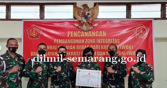 Pencanangan Zona Integritas Menuju Wilayah Bebas dari Korupsi dan Wilayah Birokrasi Bersih dan Melayani Oditurat Militer II-09 Semarang